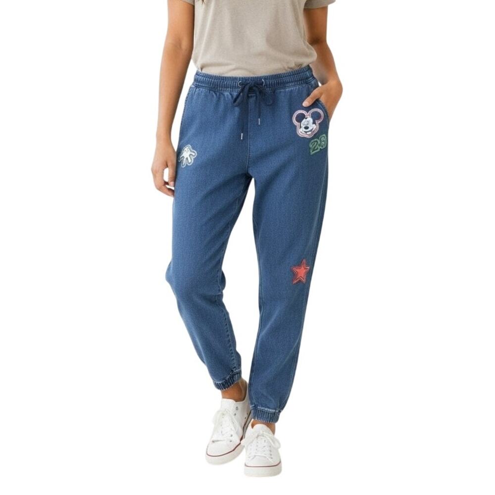 Disney Parks Her Universe Mickey Mouse Denim Joggers Large